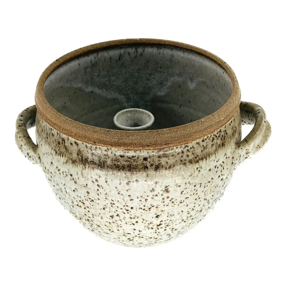 Pottery Steamer Asian Pot Studio Art Funnel Chimney Ceramic Cooking Imperfect